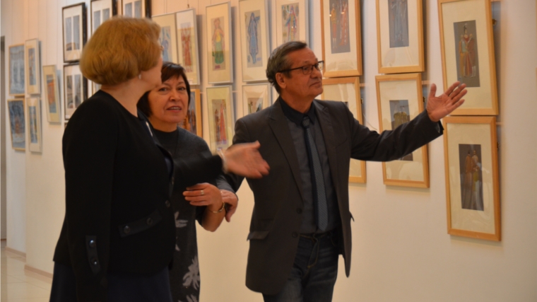 В художественном музее г. Чебоксары открылась выставка, приуроченная к 75-летию Союза театральных деятелей Чувашии