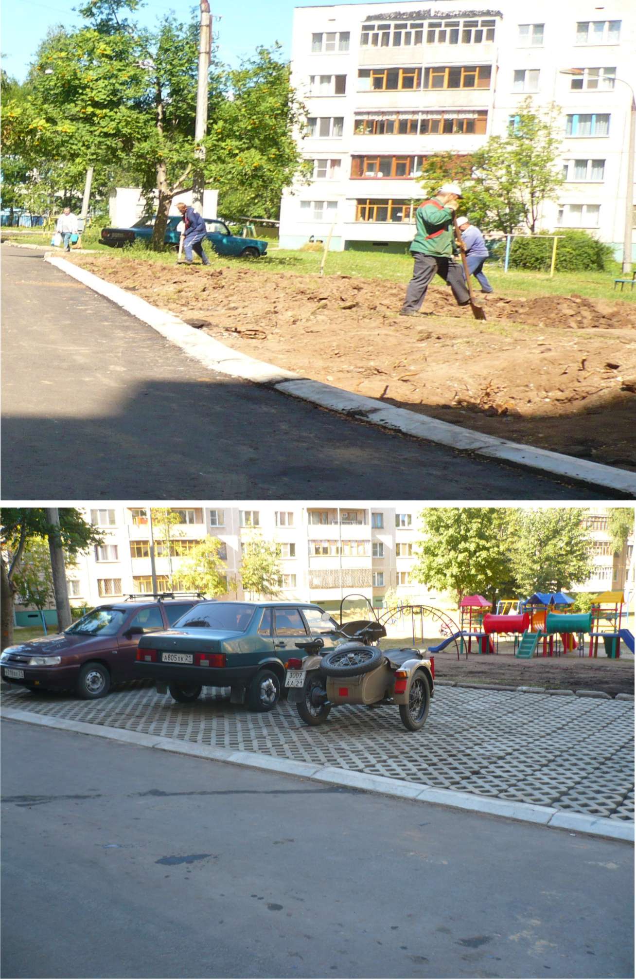 11:36 В Калининском районе Чебоксар полным ходом идут работы по обустройству дополнительных парковочных мест во дворах